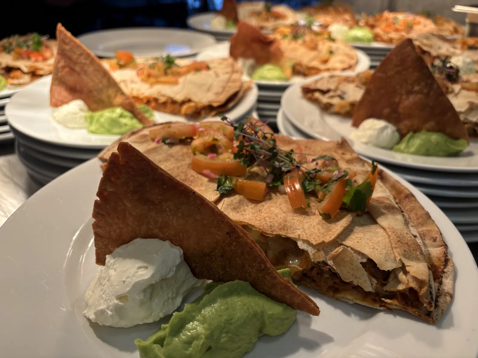 Quesadilla med reke og guacamole