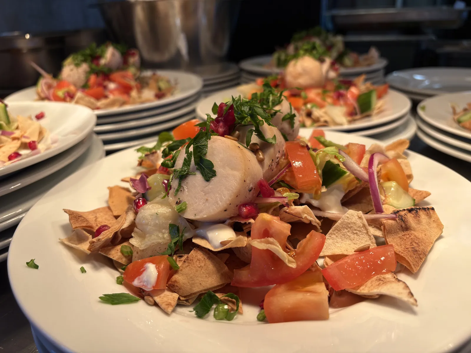 Fattousch-salat med kylling