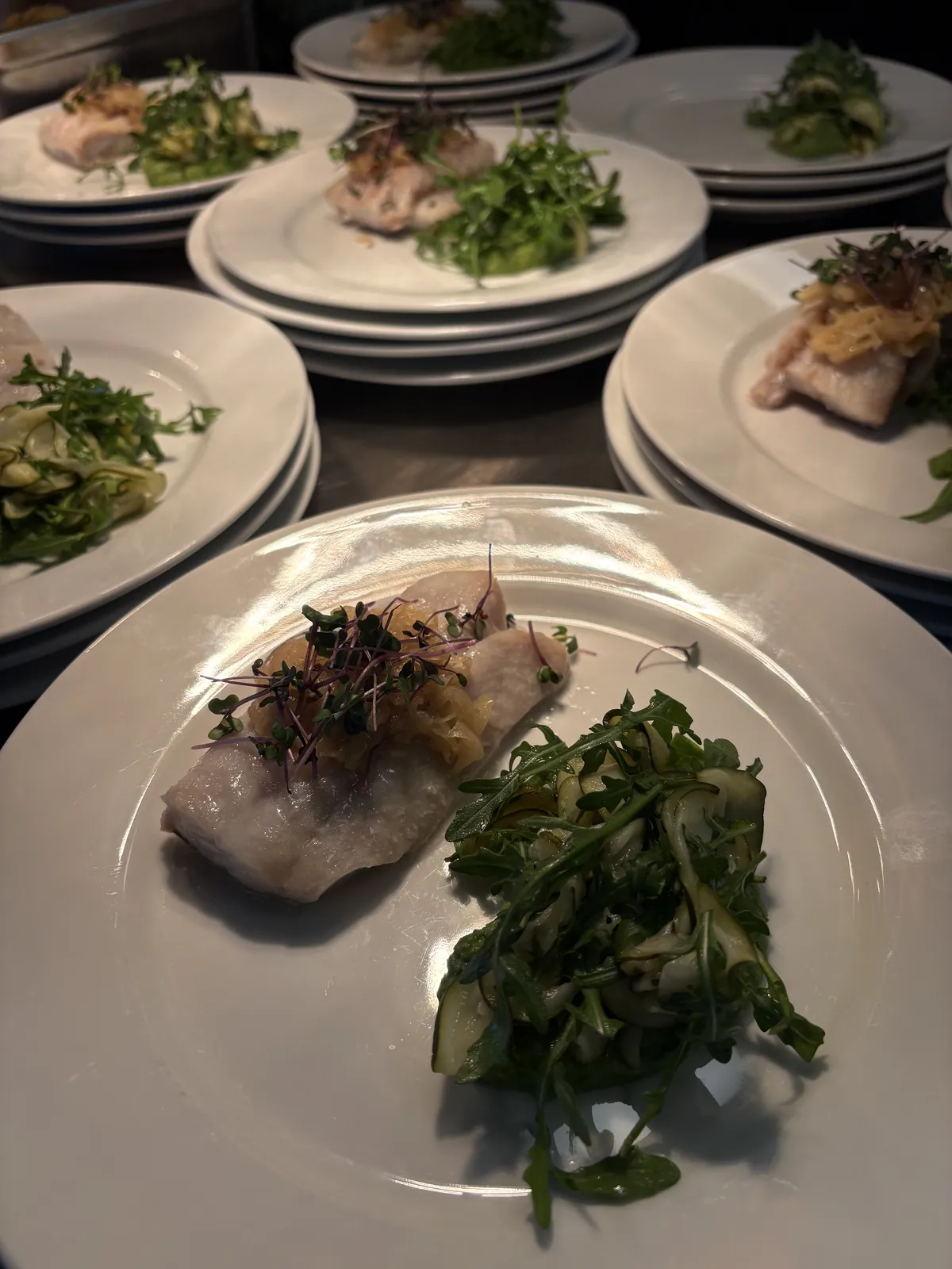 Fiskerett med ruccola
